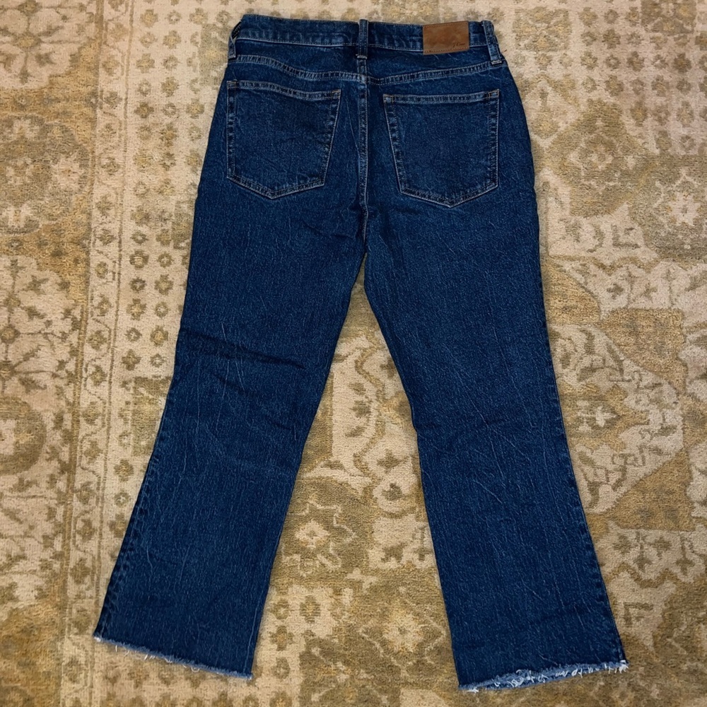 J.crew Demi Boot Cut Crop Jean cut off size 27P - Picture 3 of 5